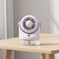 USB Desktop Misting Fan Rechargeable Desktop Evaporative Cooler for Dorm Room