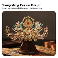 Traditional Chinese Hair Crown Fairy-Like Aesthetic Traditional Chinese Hair Accessory Traditional Hairpiece Elegant Design