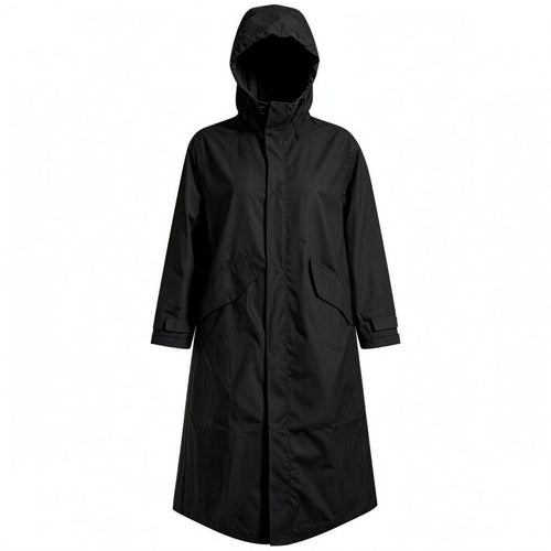Long Hooded Raincoat Adjustable Cuffs Hooded Raincoat Full Coverage Apparel