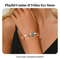 Silky Luster Stone Bracelet Colorful Charms Animal Enchantment Bracelet