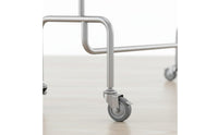 With Wheels Rolling Clothes Rack Rust-Proof Mobile Garment Stand Heavy Duty Freestanding Clothes Hanger Minimalist Design for Boutique
