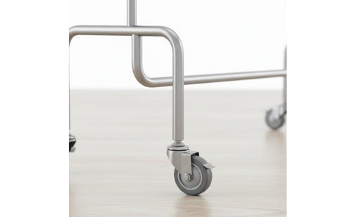 With Wheels Rolling Clothes Rack Rust-Proof Mobile Garment Stand Heavy Duty Freestanding Clothes Hanger Minimalist Design for Boutique
