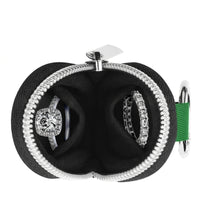Mini Jewelry Pouch with Keychain Portable Organizer Firm for Travel, Daily Use