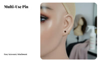 Pinnable Mannequin Head with Shoulders Pierced Ears Hairpiece Display Head Long-Lasting PVC for Stylists, Retailers, Salon, Shop Window