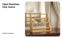 Sturdy Wood Construction Wooden Bracelet Display Rack Accessible Design Wooden Jewelry Stand Multi-Functional for Dressing Table, Bedroom