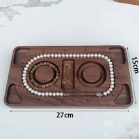 Solid Wood Jewelry Display Multifunctional Bracelet Measurement Tray Easy to Use