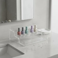Floating Cosmetic Holder Space-Saving Clear Wall Mounted Organizer for Dorm Room