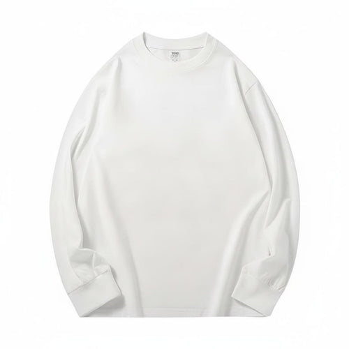 Heavyweight Long Sleeve Tee, Plain, Round Neck, Youth, Relaxed