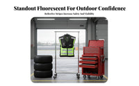 Motorcycle Reflective Vest Wear-Resistant Biker Safety Vest Safeguarding Clothing Long-Lasting Fastener Closure for Night