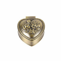 Vintage Metal Jewelry Box Floral Relief Floral Jewelry Box Gift Idea Small Decor