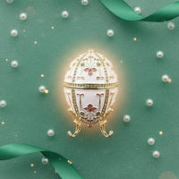 Hinged Egg Jewelry Box Vintage Style Ornate Jeweled Egg Box Closure Home Decor for Display Shelf