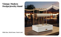 Jewelry Display Stand Large Capacity Earring and Necklace Holder Earring and Bracelet Holder Stable Base Crossbar Jewelry