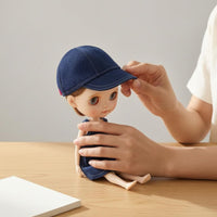 Doll Baseball Cap Paneled Crown Jean Doll Cap Topstitching for Blythe Dolls
