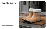Short Rain Boots Long-Lasting Short Rubber Rain Shoes Stylish for Walking, Men
