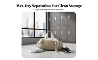 Wet Dry Separation Travel Bag Large Capacity Gym Bag with Shoe Compartment Travel Duffel Wet Pocket Long-Lasting Material