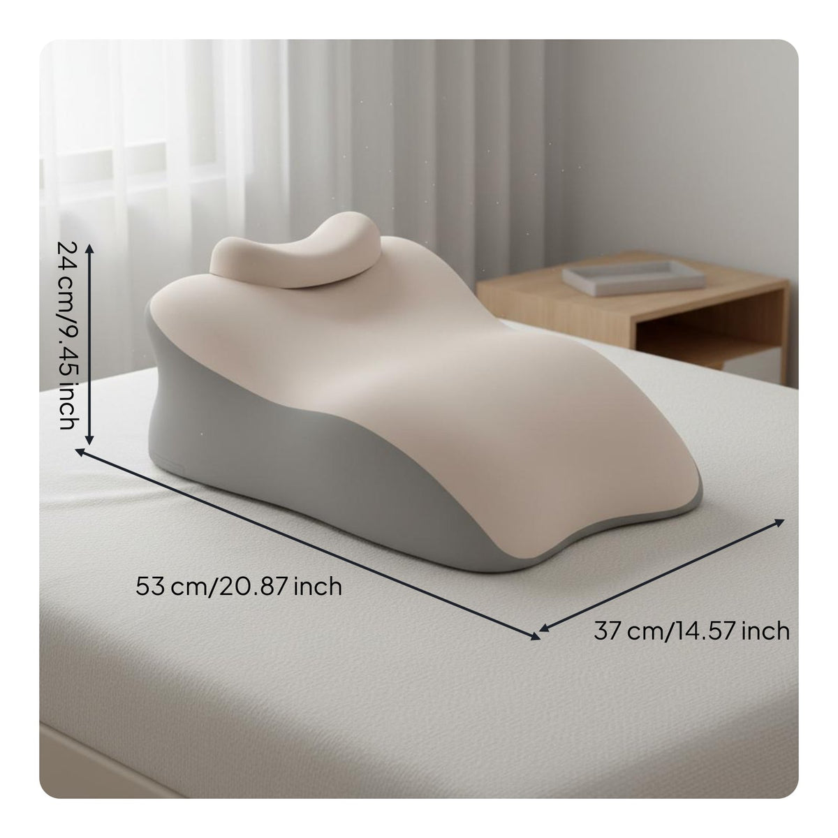Memory Foam Adult Pillow Ergonomic Shape Couples Positioning Pillow High Density