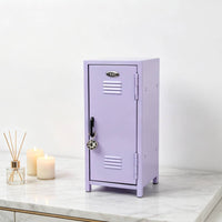 Cosmetic Storage Cabinet Compact Size Mini Metal Locker Decorative for Dorm Room
