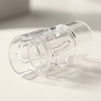 Clear Respirator Connector with Slotted Section Transparent Cylindrical Connector Adapter with Locking Tabs Rigid Compact for Travelers, Home, Travel