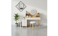 Vanity Table with Side Cabinet Ample Storage Bedroom Furniture for Women