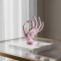 OK Gesture Band Display Stylish Design OK Gesture Jewelry Display Hand Shaped Jewelry Holder Stable Base for Countertop, Dresser