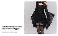 2 Pieces Strapless Corset Dress with Lace Shrug Flared Bell Sleeves for Teens