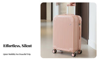 Rolling Suitcase Silent Wheels Trolley Case Sturdy for Weekend Getaway, Adults