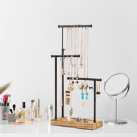 3-Tier Jewelry Stand Tangle-Tangle-Proof Storage Tabletop Accessory Rack Sturdy