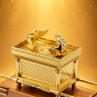 Metal Ark of the Covenant Figurine Ornate Display Statue Home Decoration