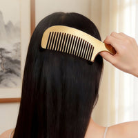 Brass Comb Ergonomic Massage Comb Heavy-Duty for Hair Grooming