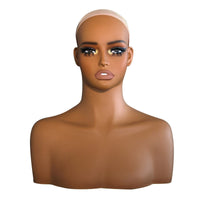 Mannequin Head with Shoulders Female Mannequin Bust No Display Bust for Hair Salons
