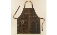 PU Leather Apron Vintage Apron with Pockets Heavy-Duty for Workshop, Blacksmiths