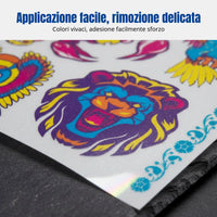 Feathered Creature Halloween Fluorescent Limb Skin Decal Sticker, Creative 3D