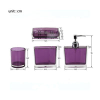 4 Pieces Acrylic Bathroom Vanity Set Bath Organizer for Restroom, Washroom