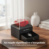 Preserved Blossom Jewelry Box Long Lasting Eternal Blossom Gift Box with Drawer