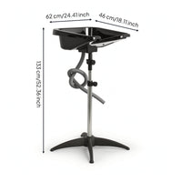Portable Shampoo Bowl with Stand Stable Mobile Shampoo Basin Deep Washing Unit for Hairstylists