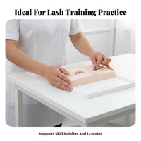Reusable Lash Training Model with Liftable Eyelids Lightweight & Portable 3-Layer Lash Training Head Easy to Clean for Beauty School