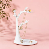 Tree Jewelry Organizer Flower Details Bracelet Rack Matte Finish