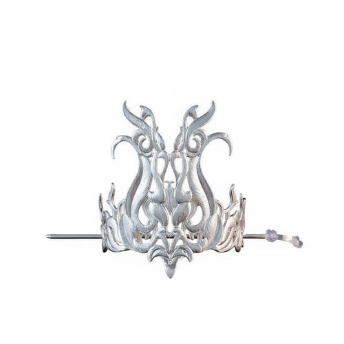 Traditional Chinese Hair Crown Color-Preserving Alloy Traditional Chinese Headpiece Ancient Chinese Hair Crown Elegant Design