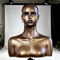 Hairpiece Display Bust Black Cap Hat Display Bust Mannequin Head