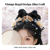 Chinese Traditional Hair Accessory Elegant Design Chinese Hair Crown Vintage Hairpiece Intricate Detailing Vintage Bridal