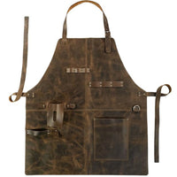 PU Leather Apron Vintage Apron with Pockets Heavy-Duty for Workshop, Blacksmiths