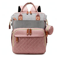 Multifunction Diaper Bag Multiple Compartments Woven Diaper Backpack