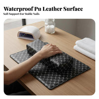 Soft & Comfortable Manicure Hand Rest Set Easy to Clean Nail Armrest Pillow and Mat Washable for Manicurists, Beauty School, Spas, Travel