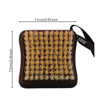 Natural Bristle Bath Brush Anti-Slip Grip Dry Brushing Body Brush Bamboo Handle
