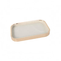 Rectangular Jewelry Tray Light Beige Accessory Storage Shallow