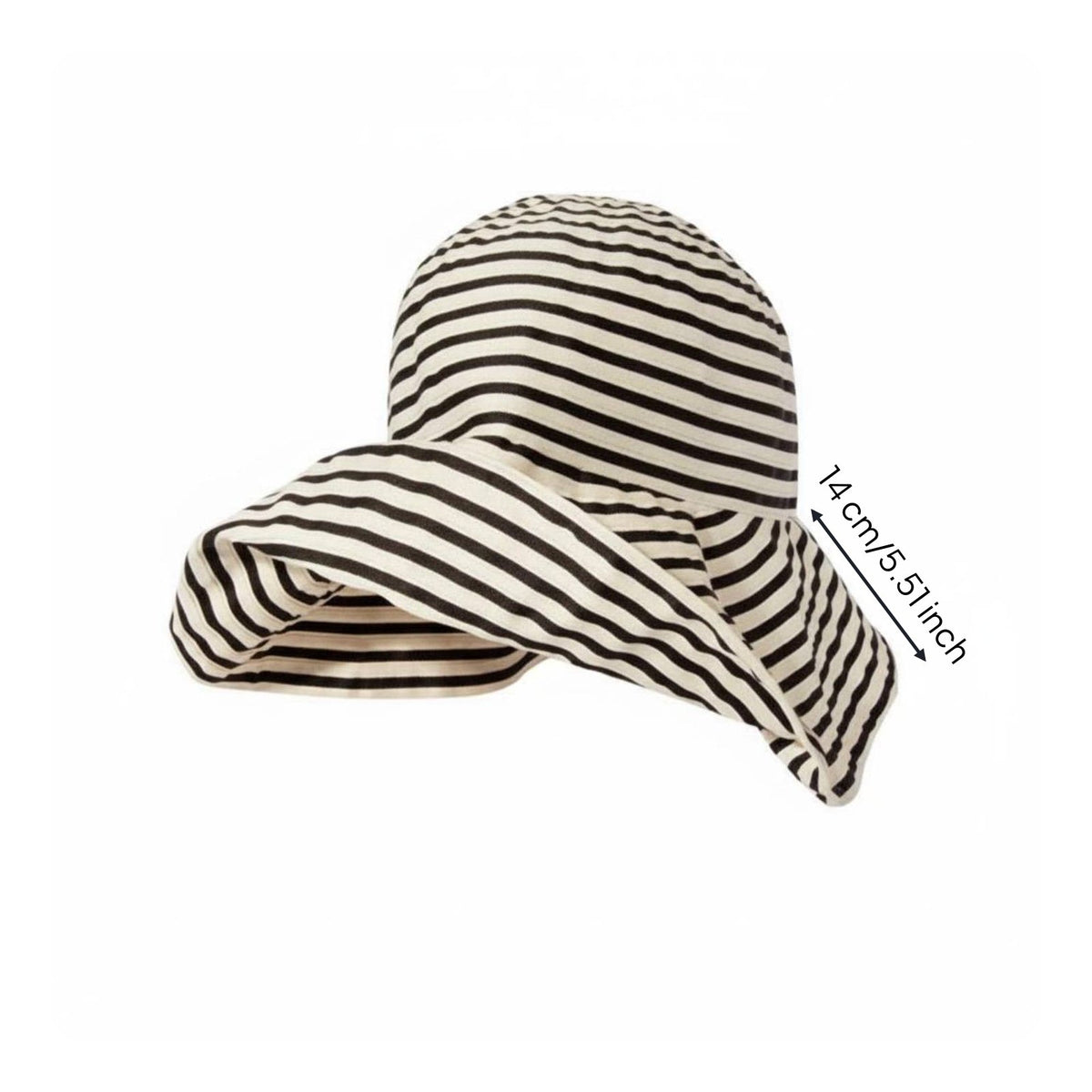 Women's Striped Fisherman Hat UPF 50 Protection Striped Wide Brim Sun Hat