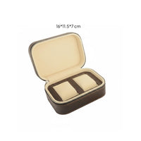 Portable Watch Storage Box Soft Lining Zippered Watch Travel Case Zippered Jewelry Storage Box Wear-Resistant Long-Lasting Hard