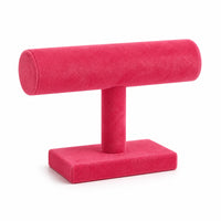 T-Shaped Bar Jewelry Display textileCovered Accessory Storage Stable
