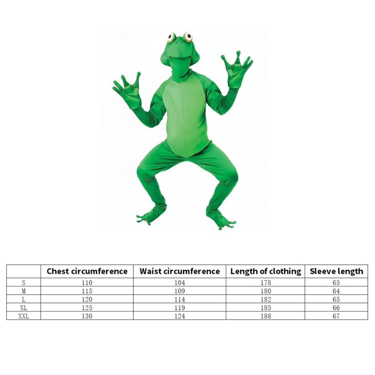 Frog Prince Costume Webbed Hands and Feet Full Body Frog Suit Funny Design Party Apparel for Men, Adults