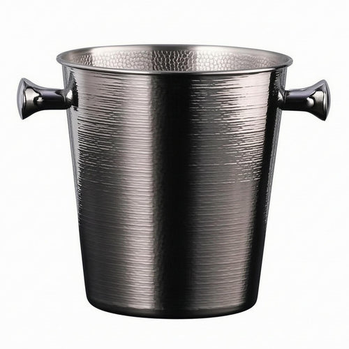 Hammered Stainless Steel Ice Pail 2 L Stainless Steel Ice Pail Tapered Shape